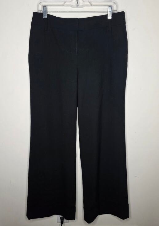 LOFT Pants - Ann Taylor Loft "Ann" black wide leg career dress pants - 10